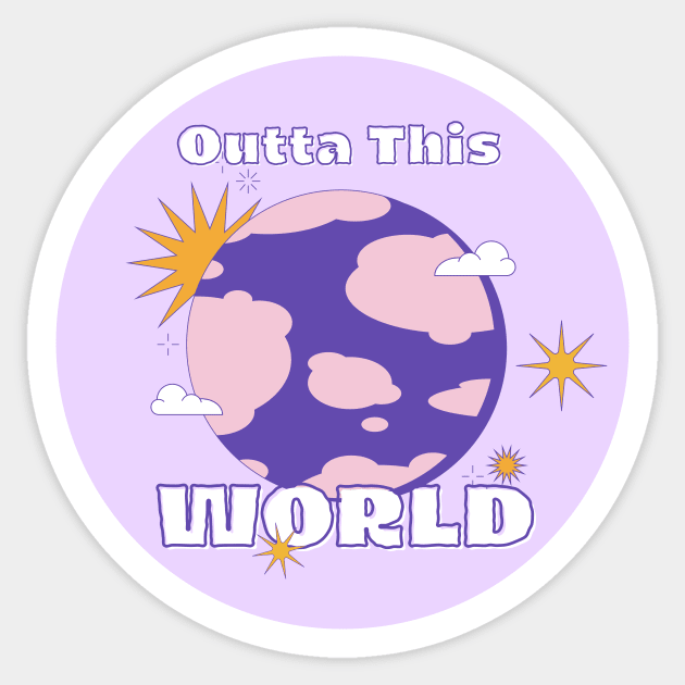 Outta This World Sticker by Lasso Print